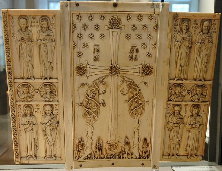 Harbaville Triptych (recto),  ca. 950 CE Musée du Louvre, Paris,  OA 3247 